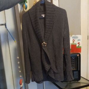 Merona Charcoal Cardigan with Gold Button